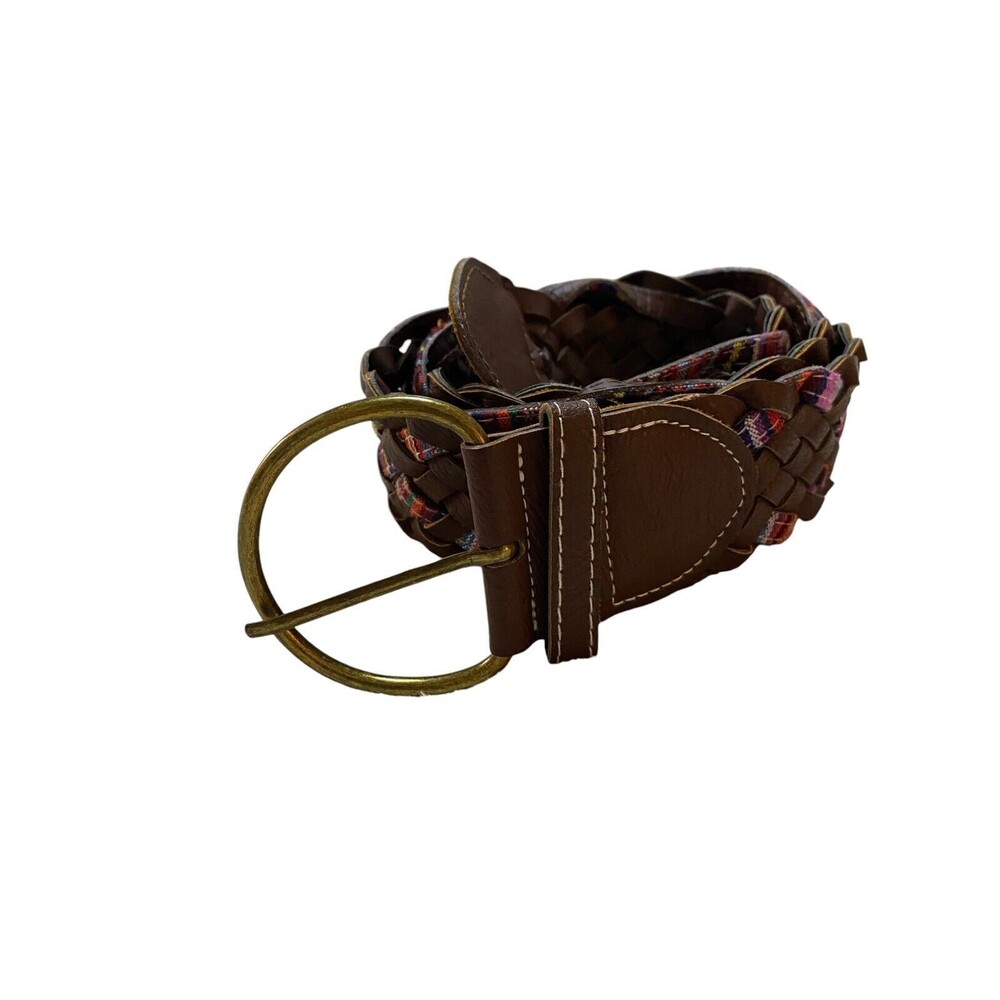 Braided Belt With Plaid Size 9